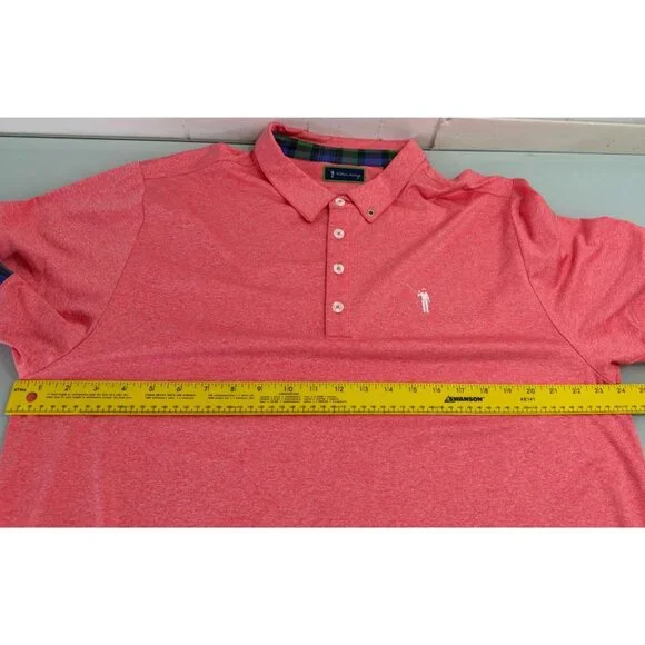William Murray Golf Polo Shirt Mens XL Performance Stretch Heather Pink - Picture 6 of 7